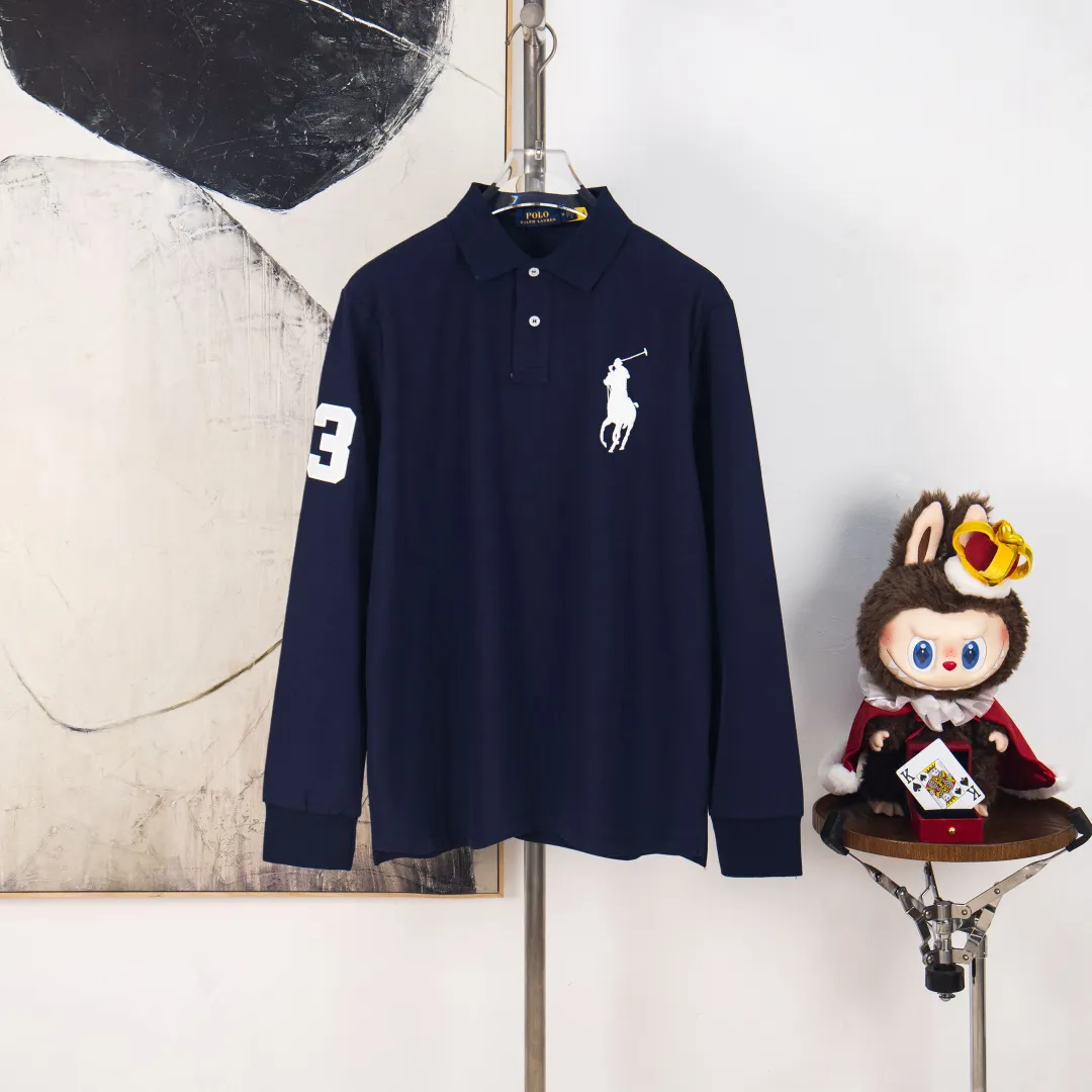 P240 zp version [exclusive supply] - Ralph Lauren/Ralph Lauren classic four-season basic three-dimensional Malaysian LOGO-No. 3 armband solid color long-sleeved POLO shirt - original version of the same 220g heavy double-sided pique cotton ✅ - three-dimensional Malaysian embroidery white background pearlescent buttons ✅ - placket chiffon film professional processing ✅ -Ralph Lauren classic Malaysian logo Polo｜Unlock the British retro sports style Made of 220g heavyweight double-sided piqué cotton to create a straight silhouette. The iconic Malaysian embroidery logo interprets American origin. The solid color system can easily control formal and casual scenes. Color: white black label pink blue label gray blue label black white label black red label navy blue red label Size: S M L XL Number: WW10727